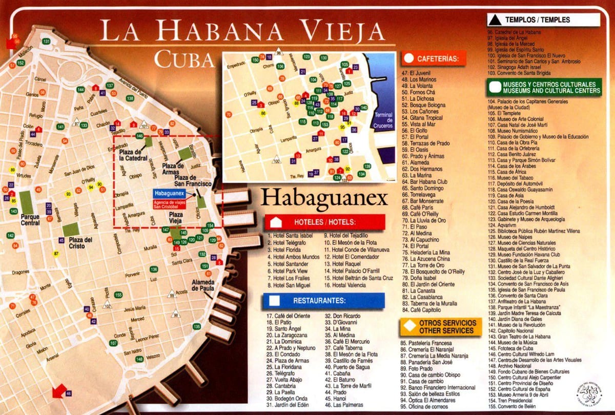 Havana vyhliadkové mapu