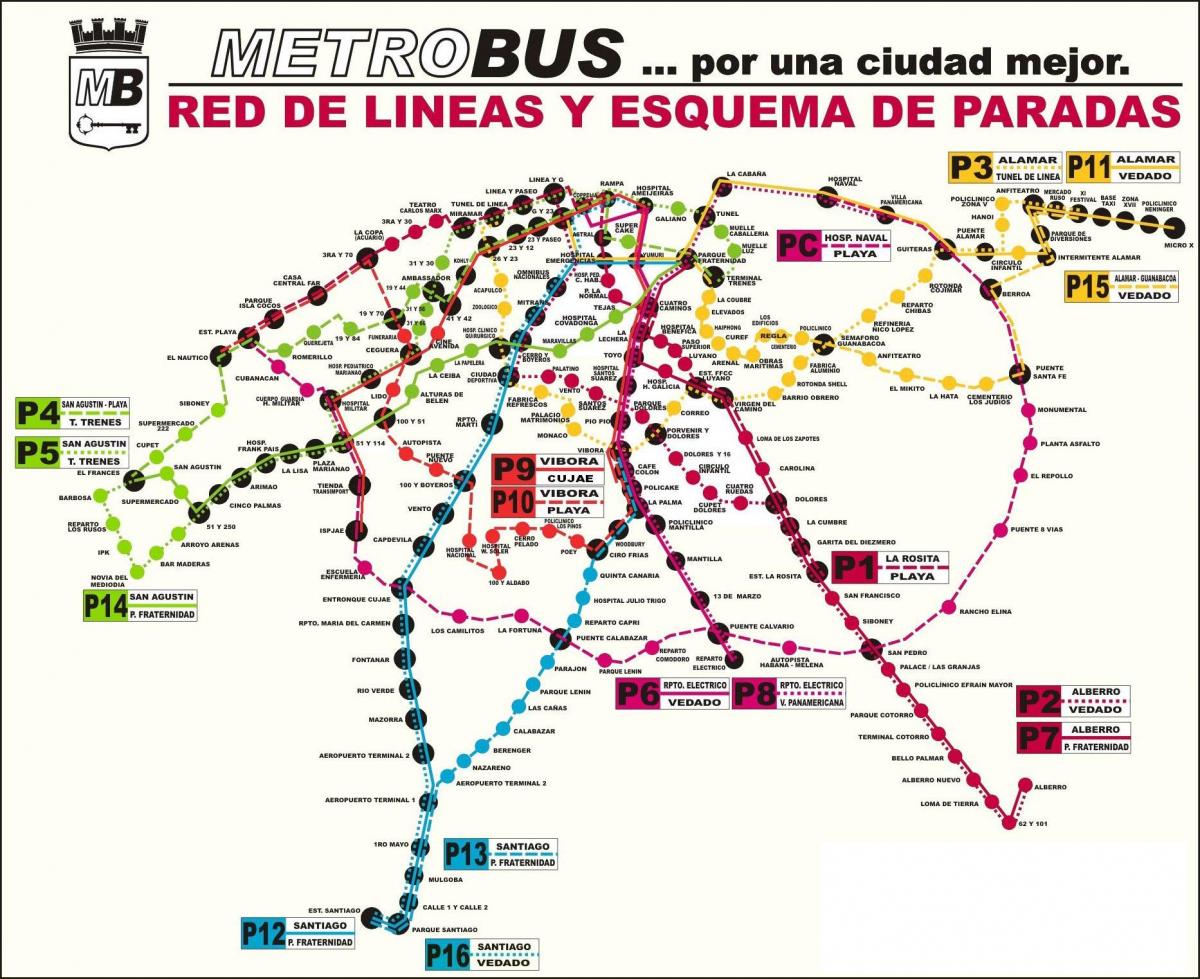 mapa viazul autobusovej stanice Havana